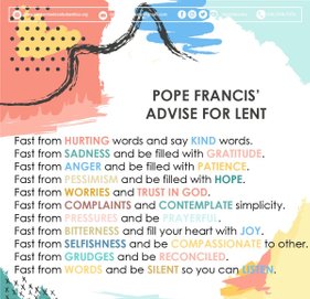 Pope Francis' Advice for Lent